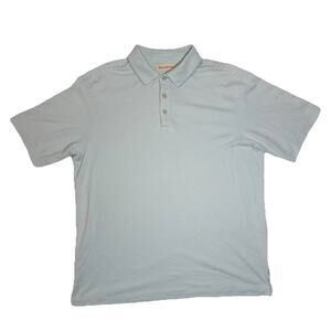 Tommy Bahama Polo Men’s Shirt Large Short Sleeve Modal Pullover Blue Striped